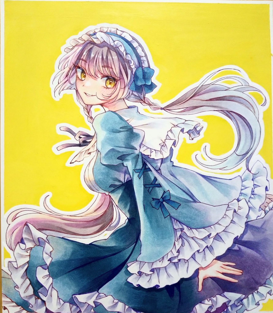 手描き色紙「ロリータ」(まちゅむら祭)