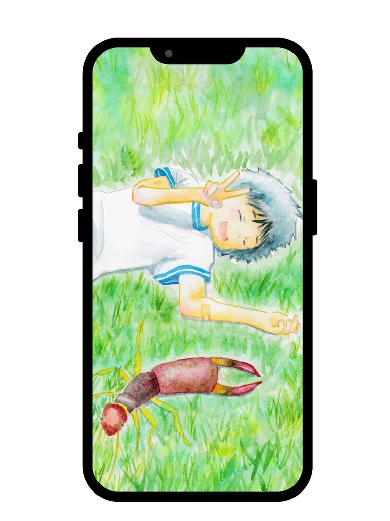 昆虫✕少年スマホ壁紙