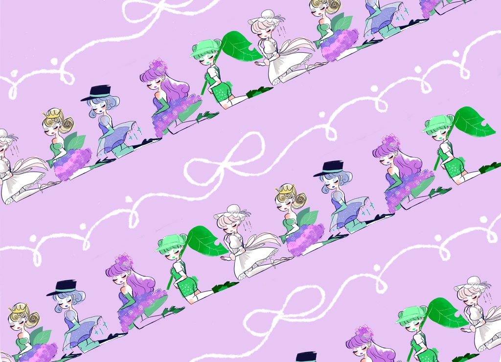 手帳型六月の乙女 iPhoneケース