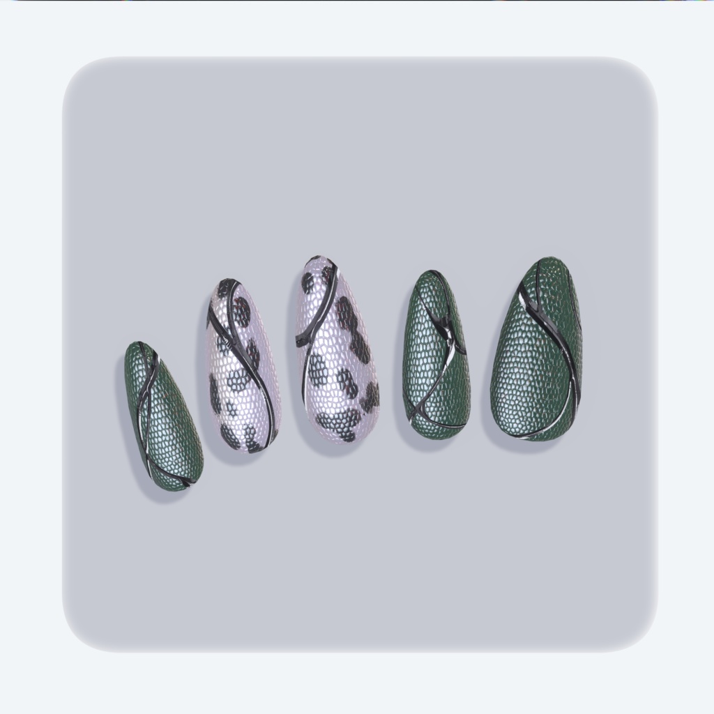 🦎【FREE】爬虫類のうろこネイルテクスチャ
