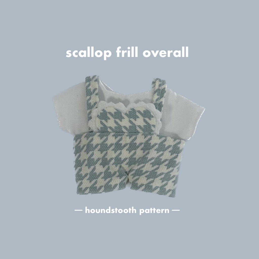 scallop frill overall(千鳥柄)