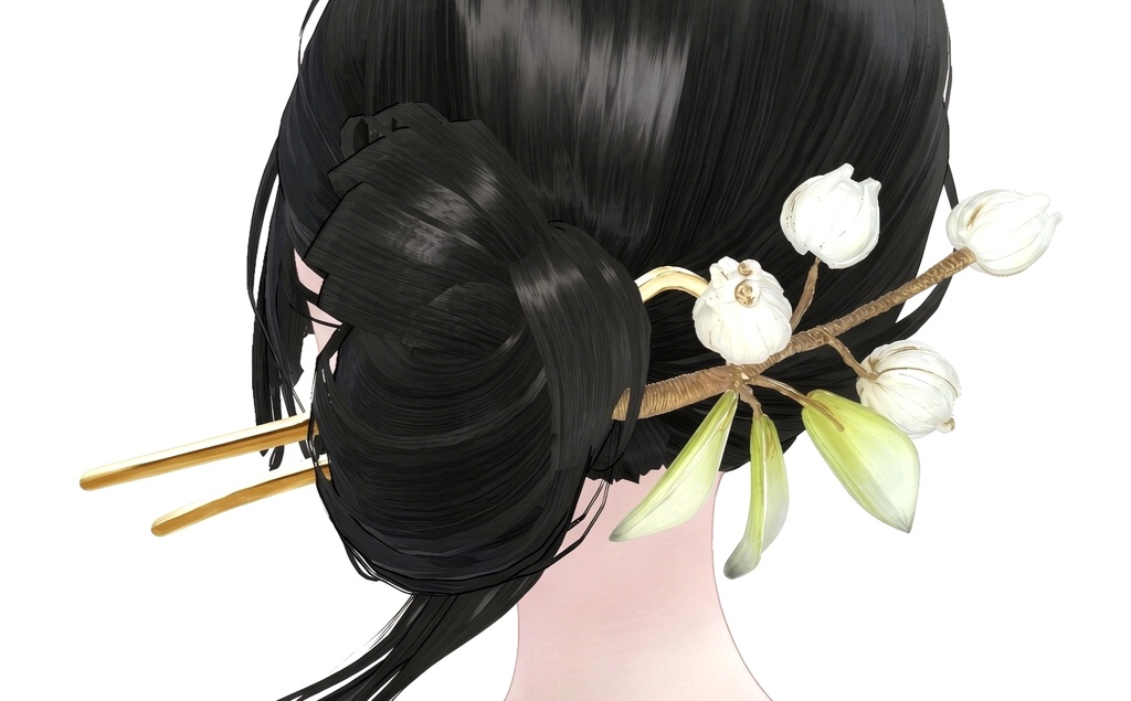 【VRChat】すずらんの髪飾り Lily of the Valley