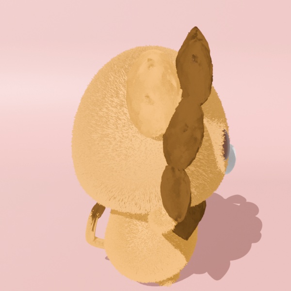 だいふく|かわいい3Dモデル(ライオンキャラ)