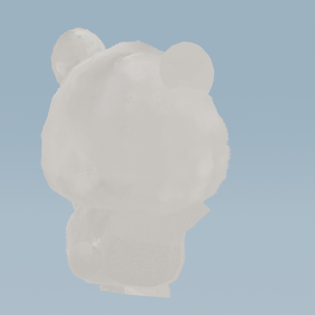 しろだんご|かわいい3Dモデル(ライオンキャラ)