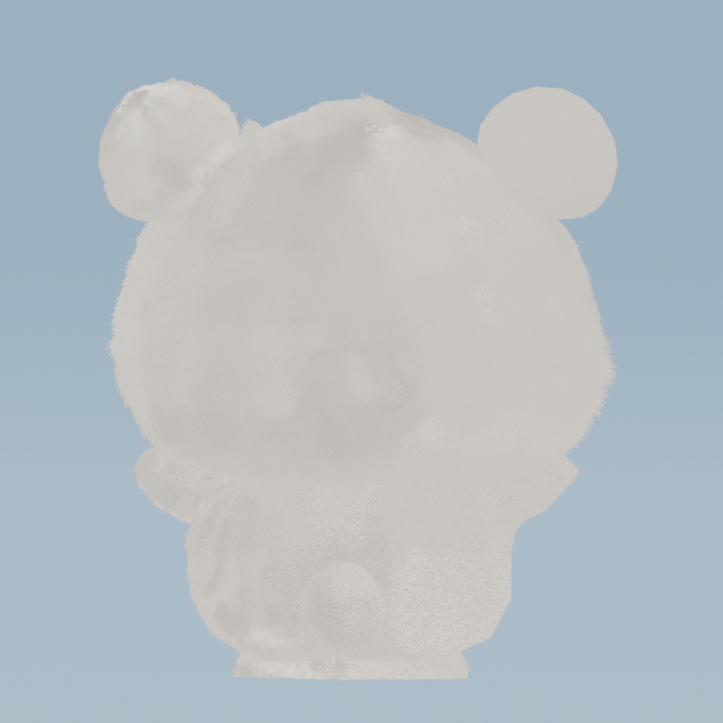 しろだんご|かわいい3Dモデル(ライオンキャラ)