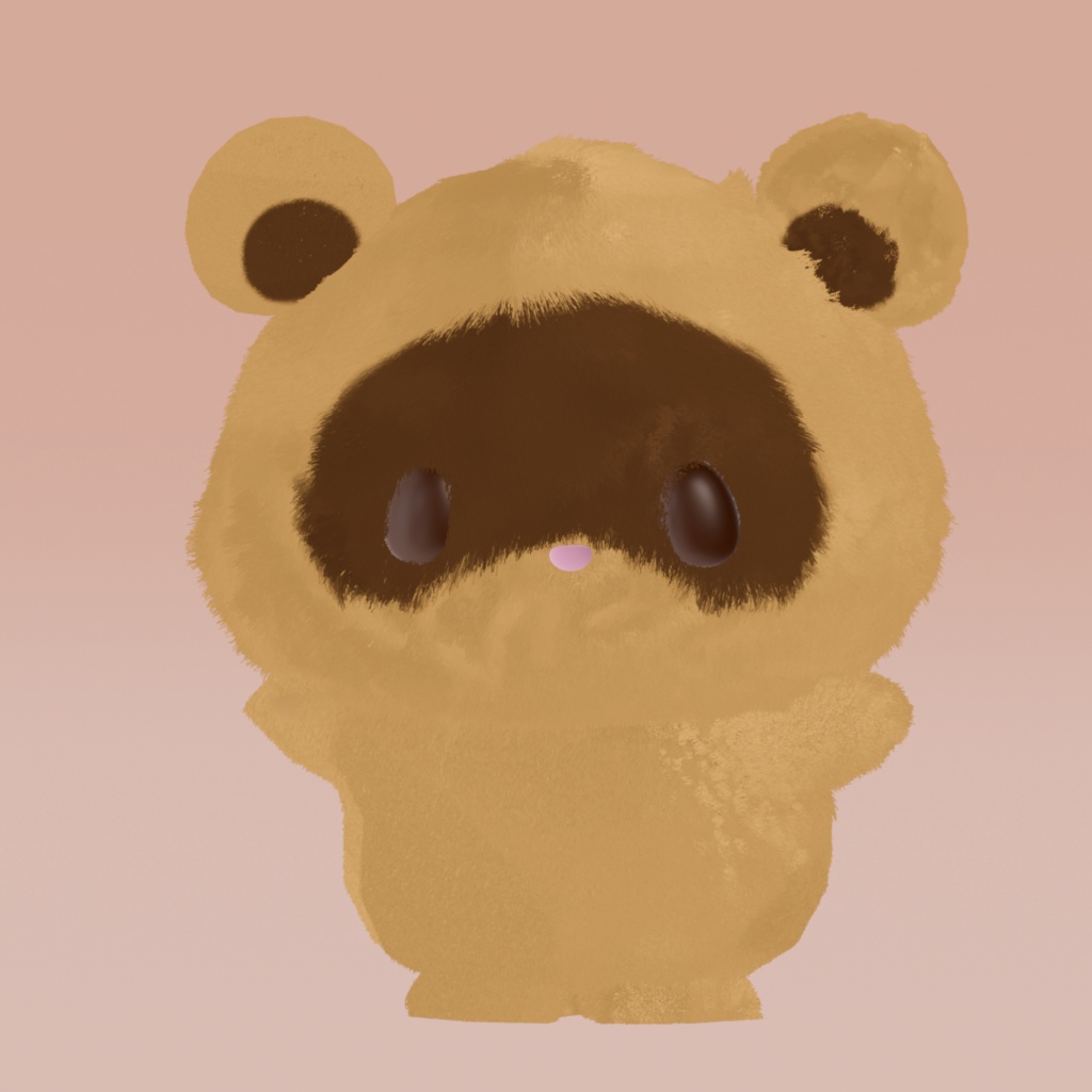 たぬかん|かわいい3Dモデル(たぬきキャラ)