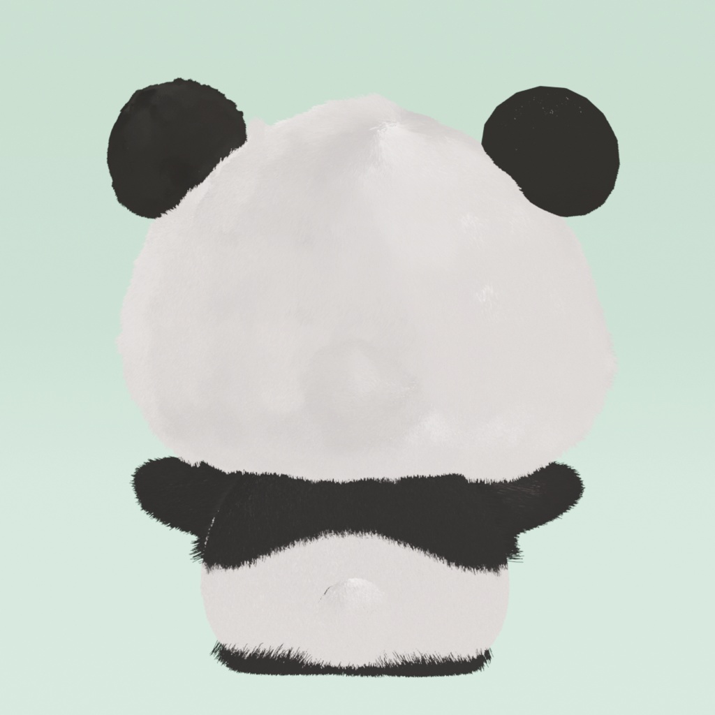 あんぱん|かわいい3Dモデル(ぱんだキャラ)