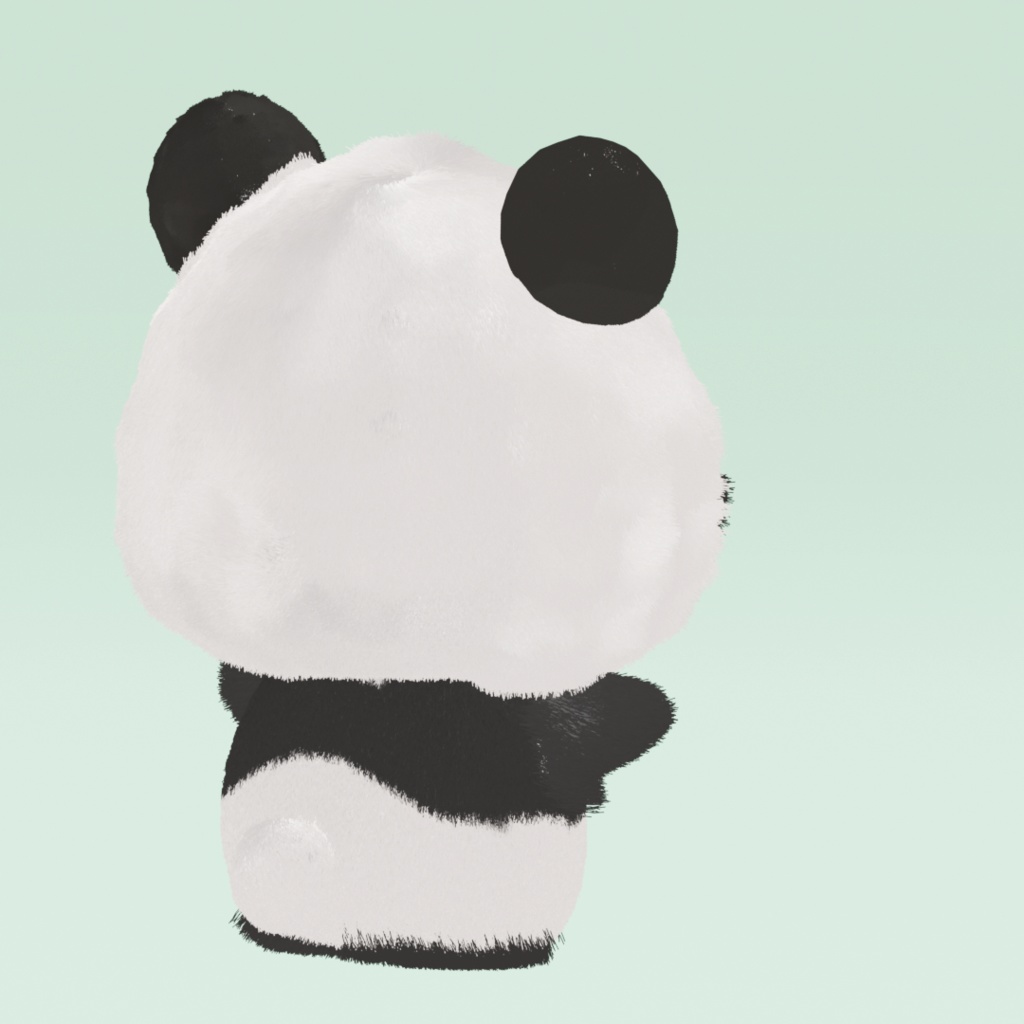 あんぱん|かわいい3Dモデル(ぱんだキャラ)