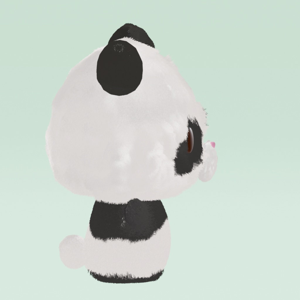 あんぱん|かわいい3Dモデル(ぱんだキャラ)
