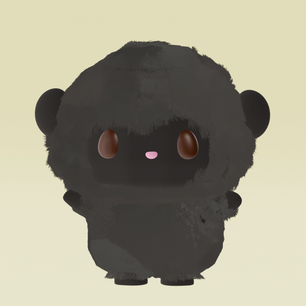 ごりふく|かわいい3Dモデル(ごりらキャラ)
