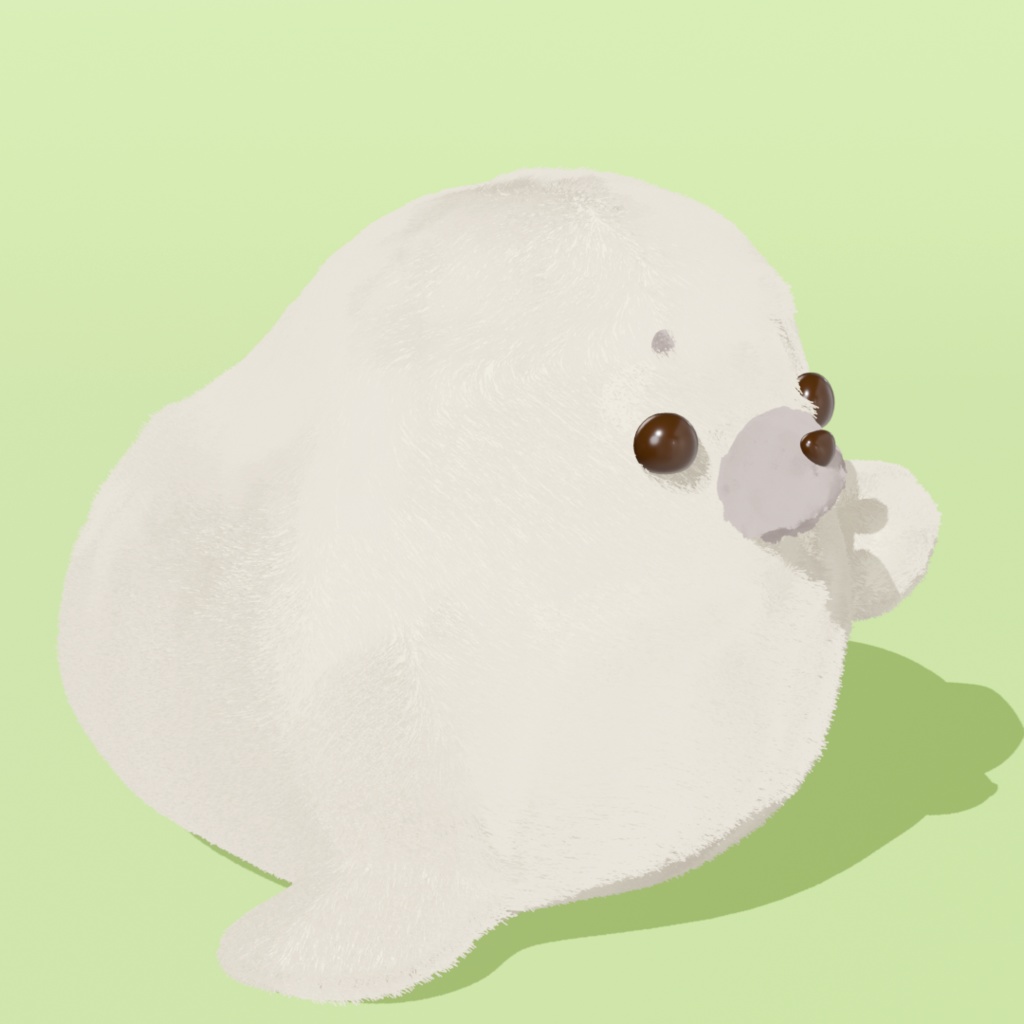 あざまん|かわいい3Dモデル(あざらしキャラ)