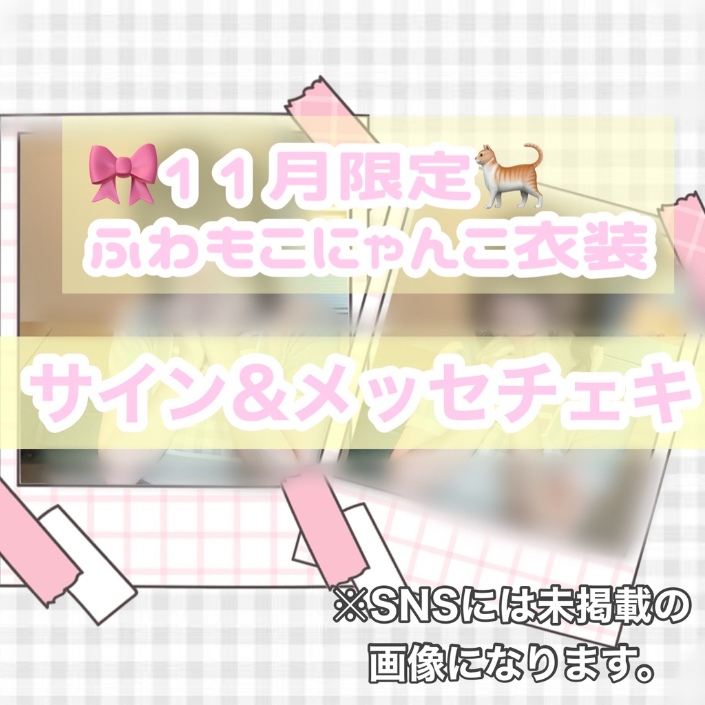 ふわもこにゃんこコスプレ サイン&1言メッセージつきチェキ