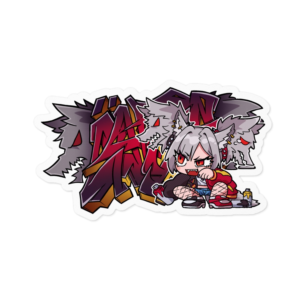 【ガルシア・ガルシャア】ステッカー ～グラフィティVer.～