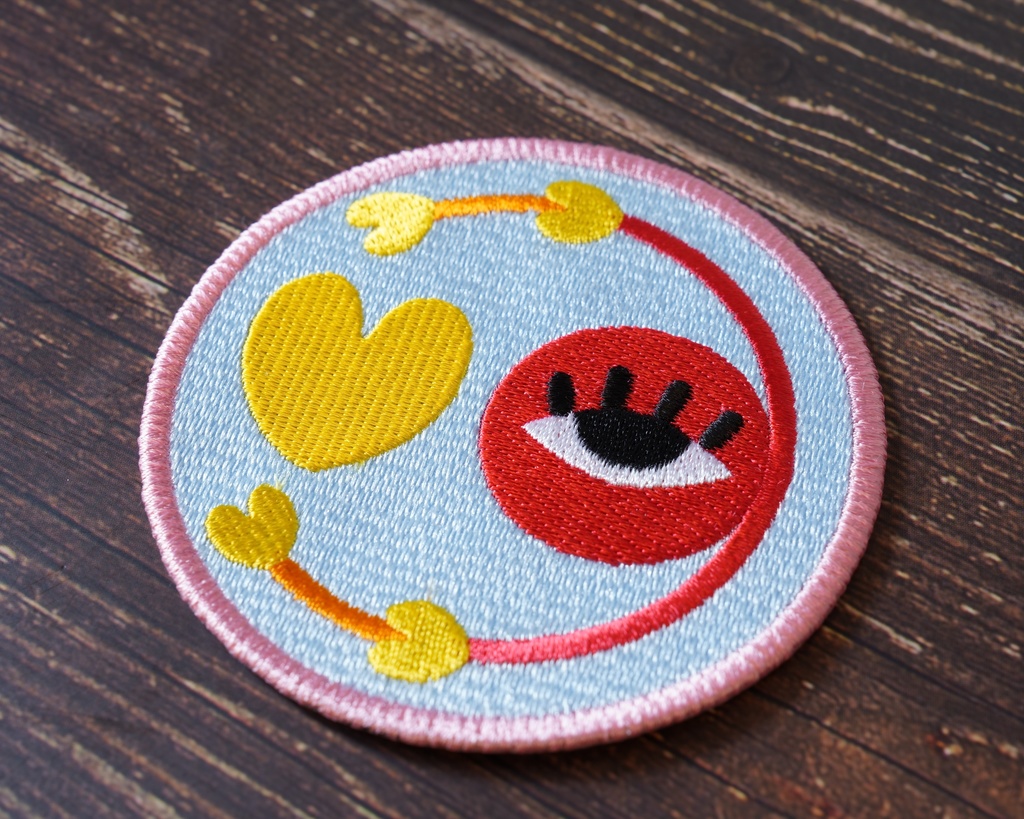 【東方Project 刺繍ワッペン13】古明地さとり (アイロン糊仕様)