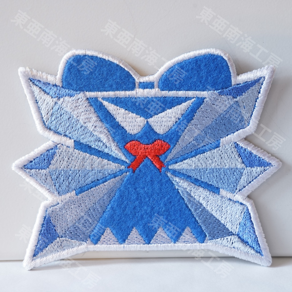 【東方Project 刺繍ワッペン09】チルノ (アイロン糊仕様)