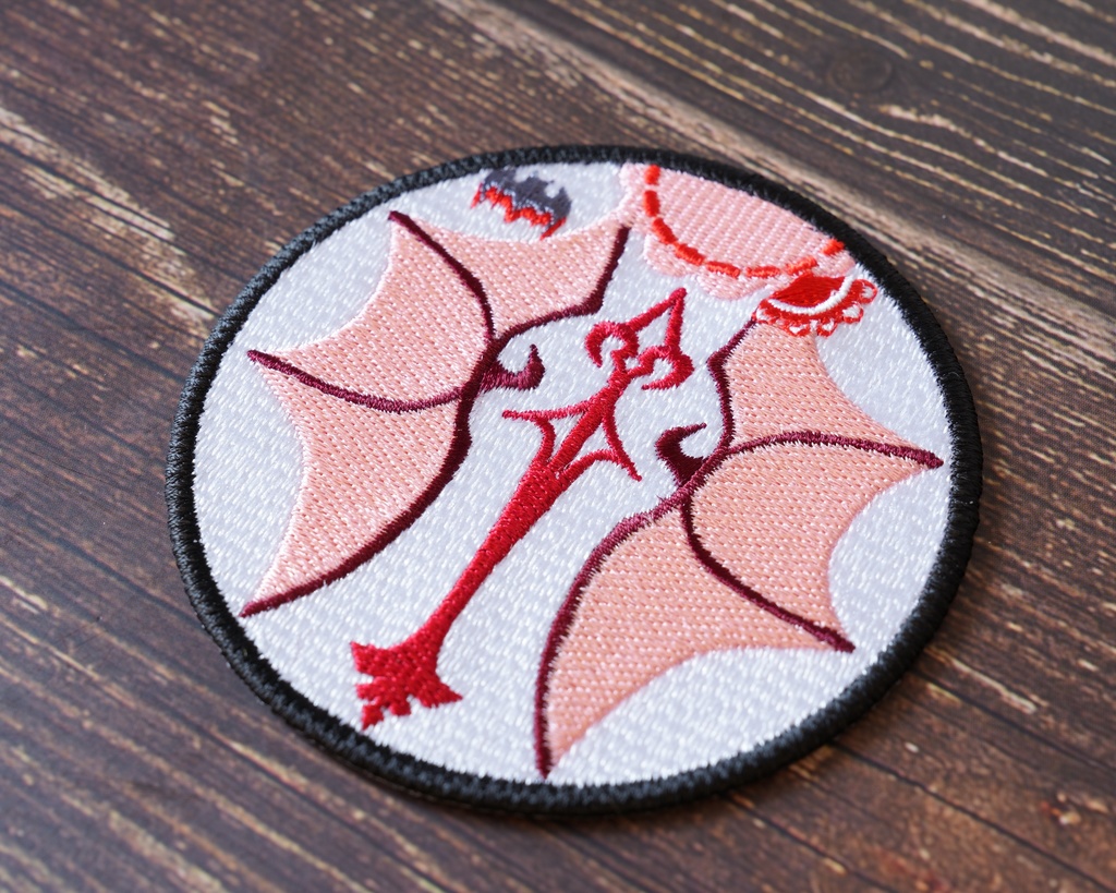 【東方Project 刺繍ワッペン17】レミリア・スカーレット (アイロン糊仕様)