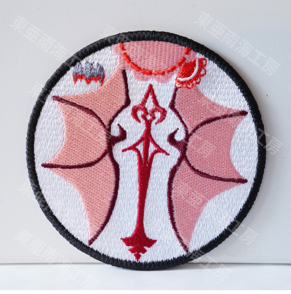 【東方Project 刺繍ワッペン17】レミリア・スカーレット (アイロン糊仕様)