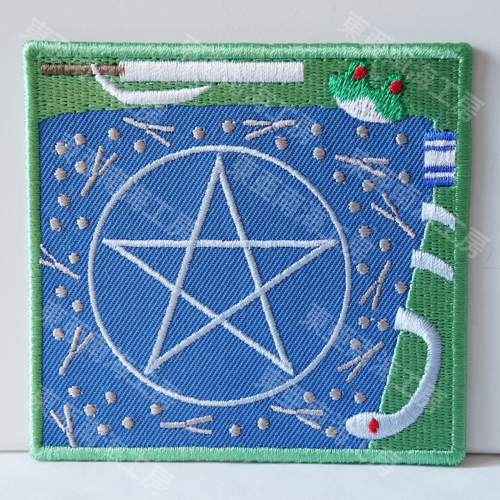 【東方Project 刺繍ワッペン20】東風谷早苗 (アイロン糊仕様)