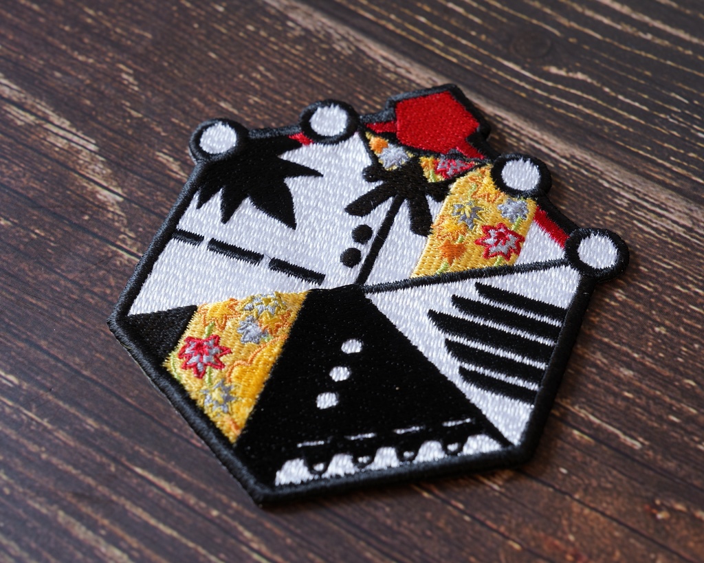 【東方Project 刺繍ワッペン19】射命丸文 (アイロン糊仕様)