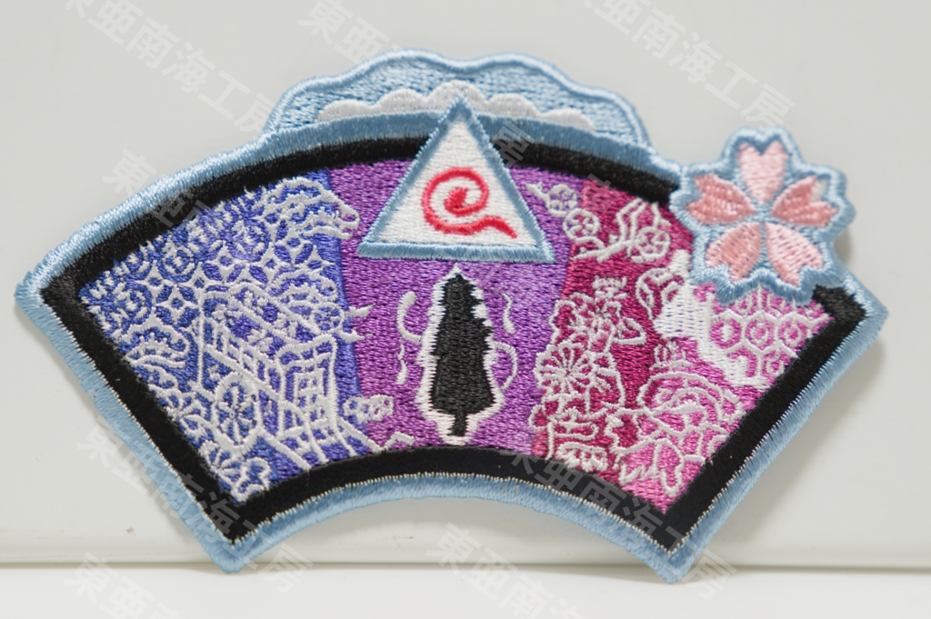 【東方Project 刺繍ワッペン27】西行寺幽々子 (アイロン糊仕様)