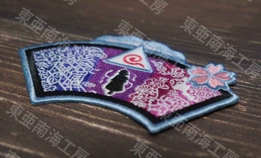 【東方Project 刺繍ワッペン27】西行寺幽々子 (アイロン糊仕様)