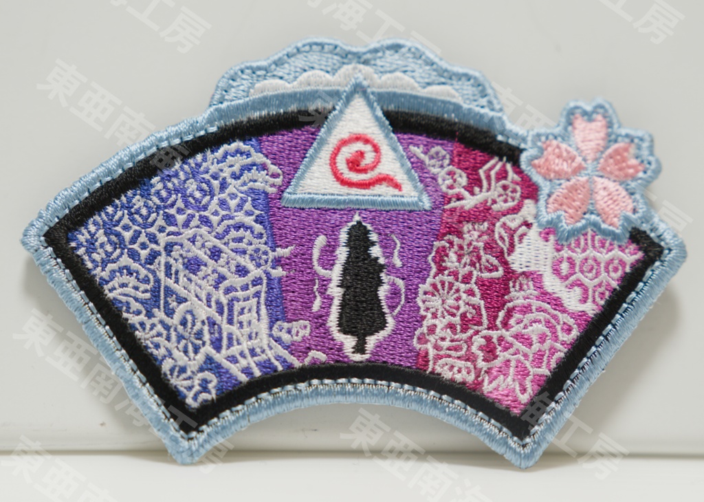 【東方Project 刺繍ワッペン27】西行寺幽々子 (ベルクロ仕様)