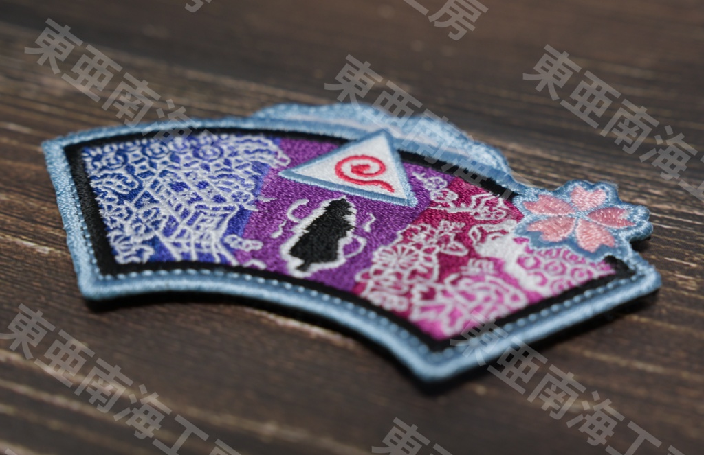 【東方Project 刺繍ワッペン27】西行寺幽々子 (ベルクロ仕様)