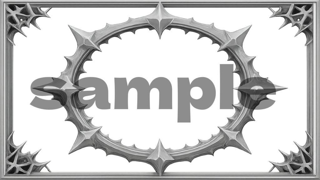 【フレーム素材】ゴシック調蜘蛛の巣フレームセット【全4種】