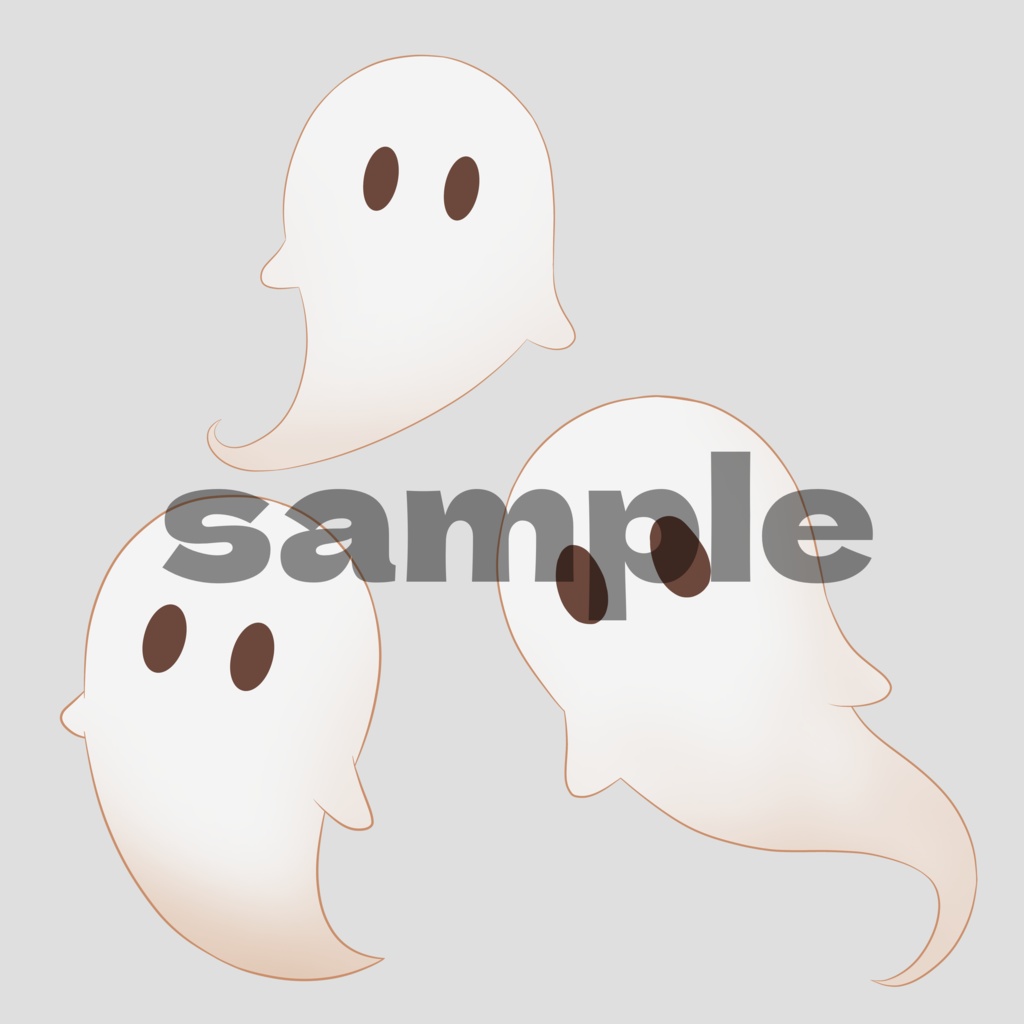 【イラスト素材】かわいいオバケセット【全8種】