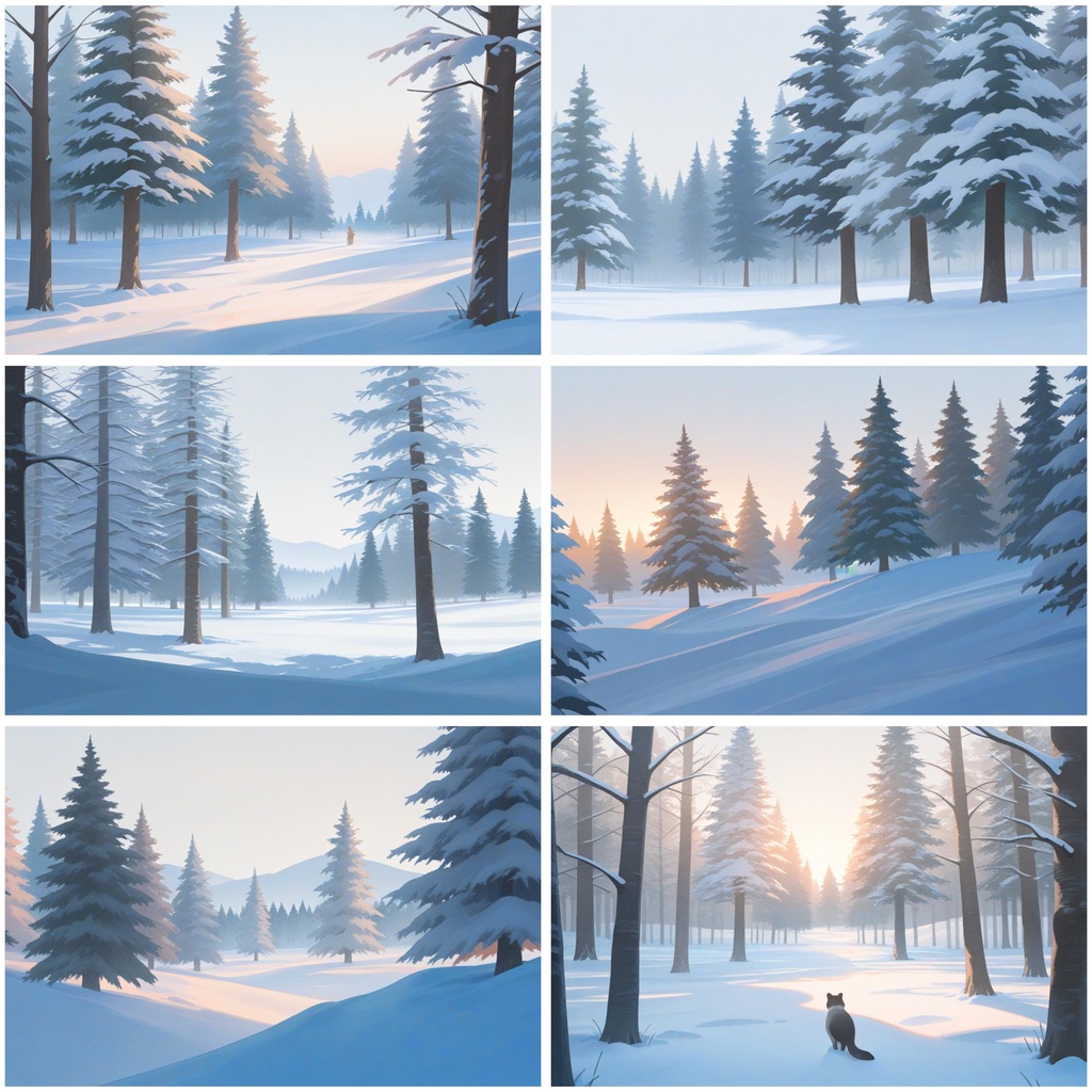 【背景素材】雪景色と〇〇セット【全45種】