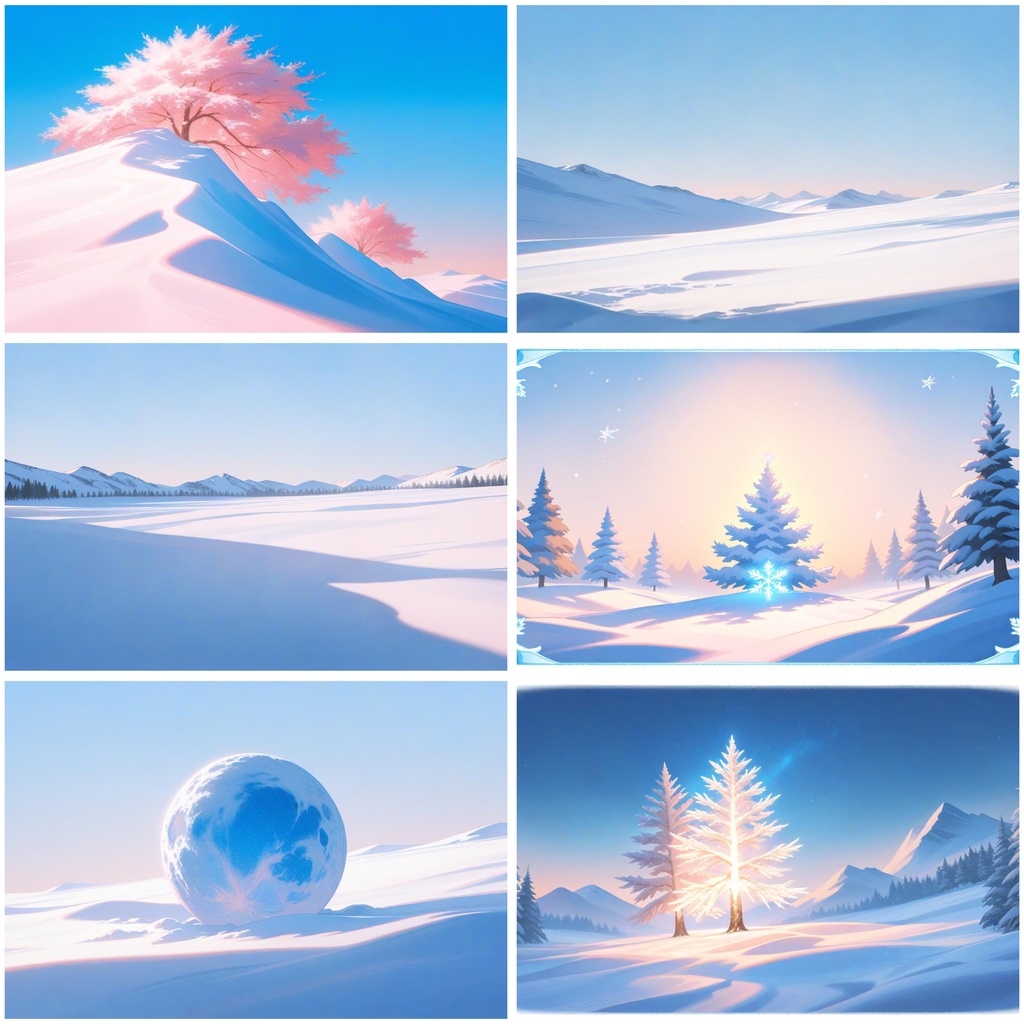 【背景素材】雪景色と〇〇セット【全45種】