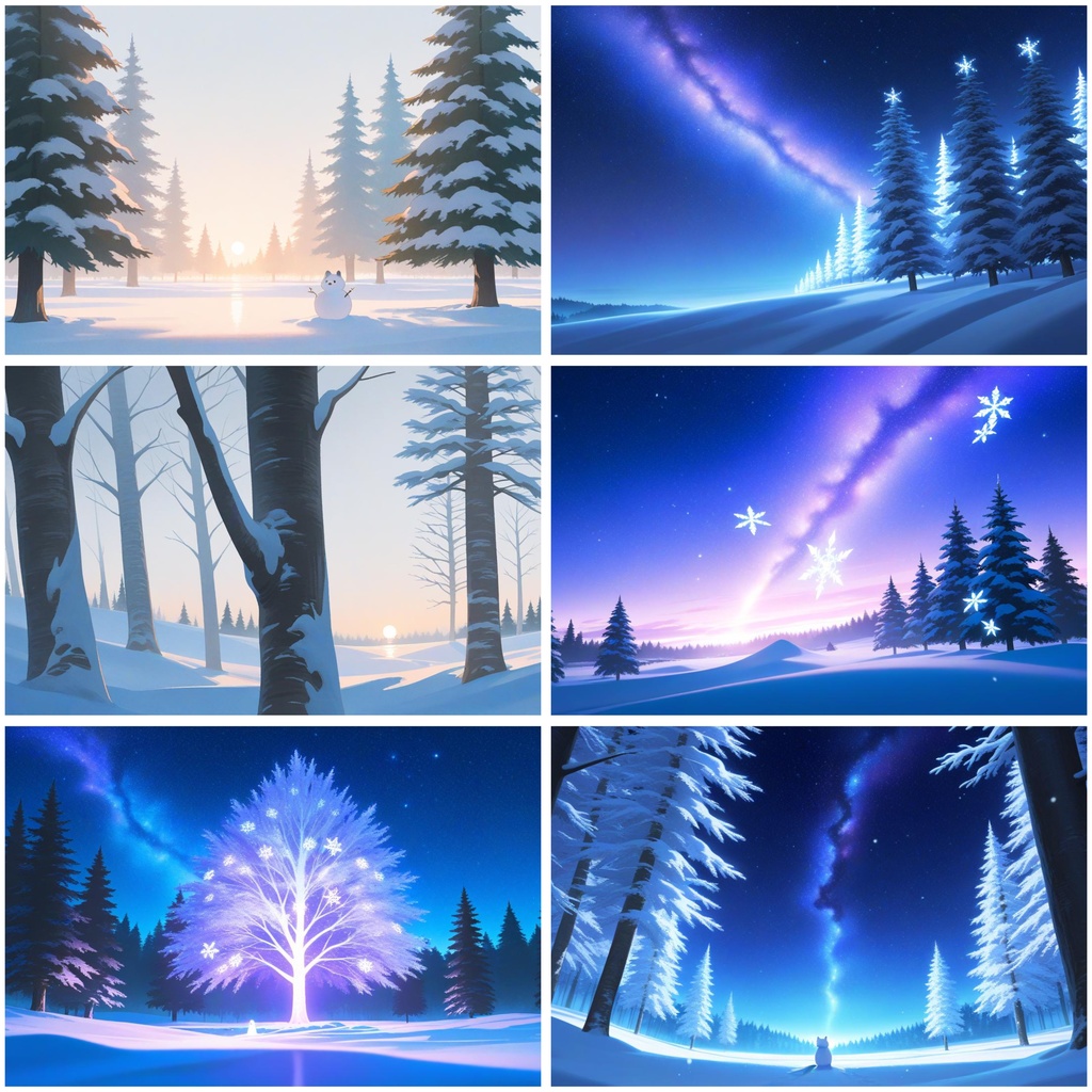 【背景素材】雪景色と〇〇セット【全45種】