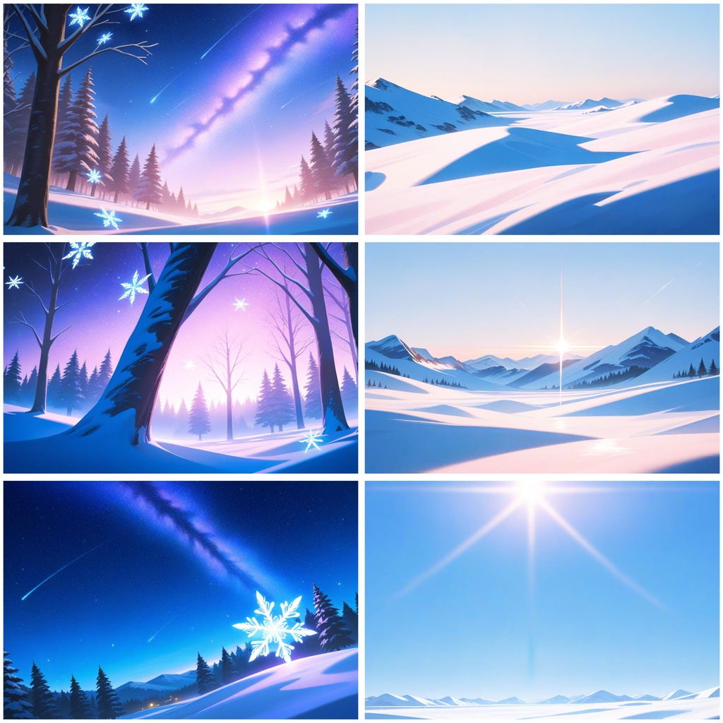 【背景素材】雪景色と〇〇セット【全45種】