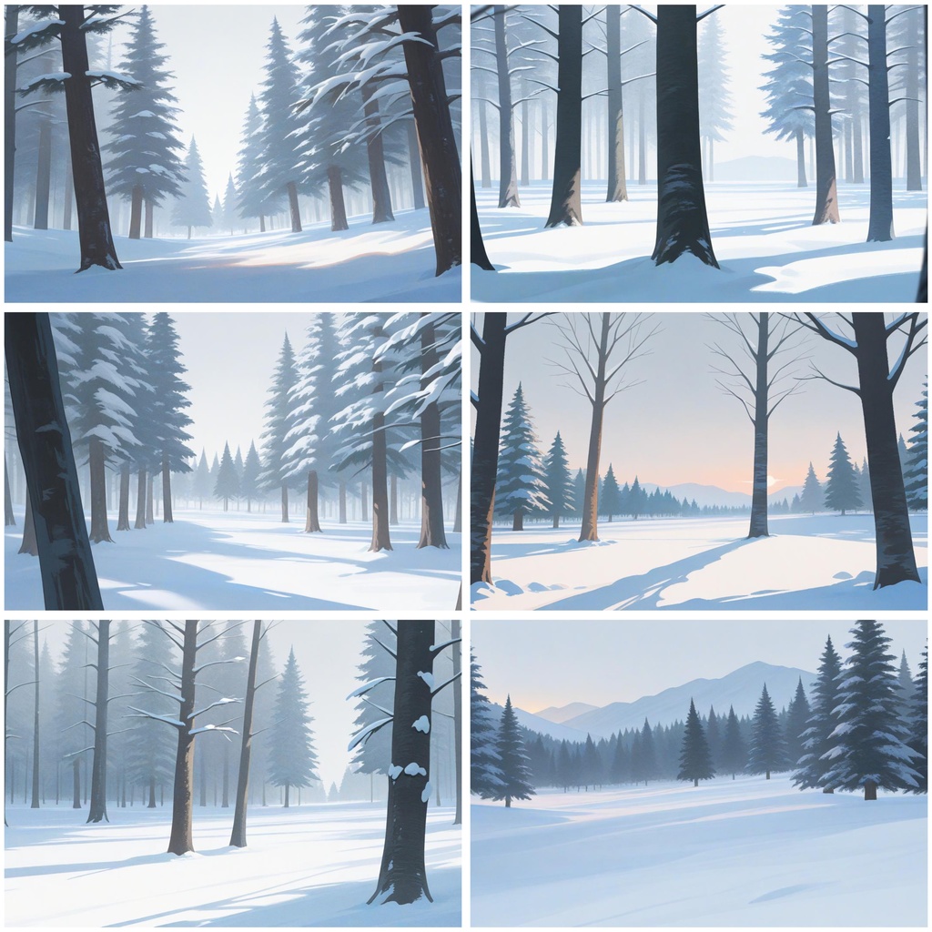 【背景素材】雪景色と〇〇セット【全45種】