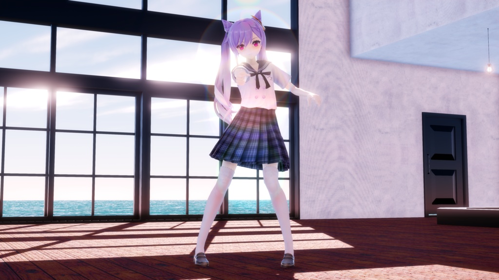 Genshin Jk Keqing Mmd Model Dl Akano Ryun Booth