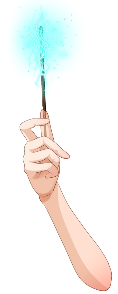 ポッキー持った腕