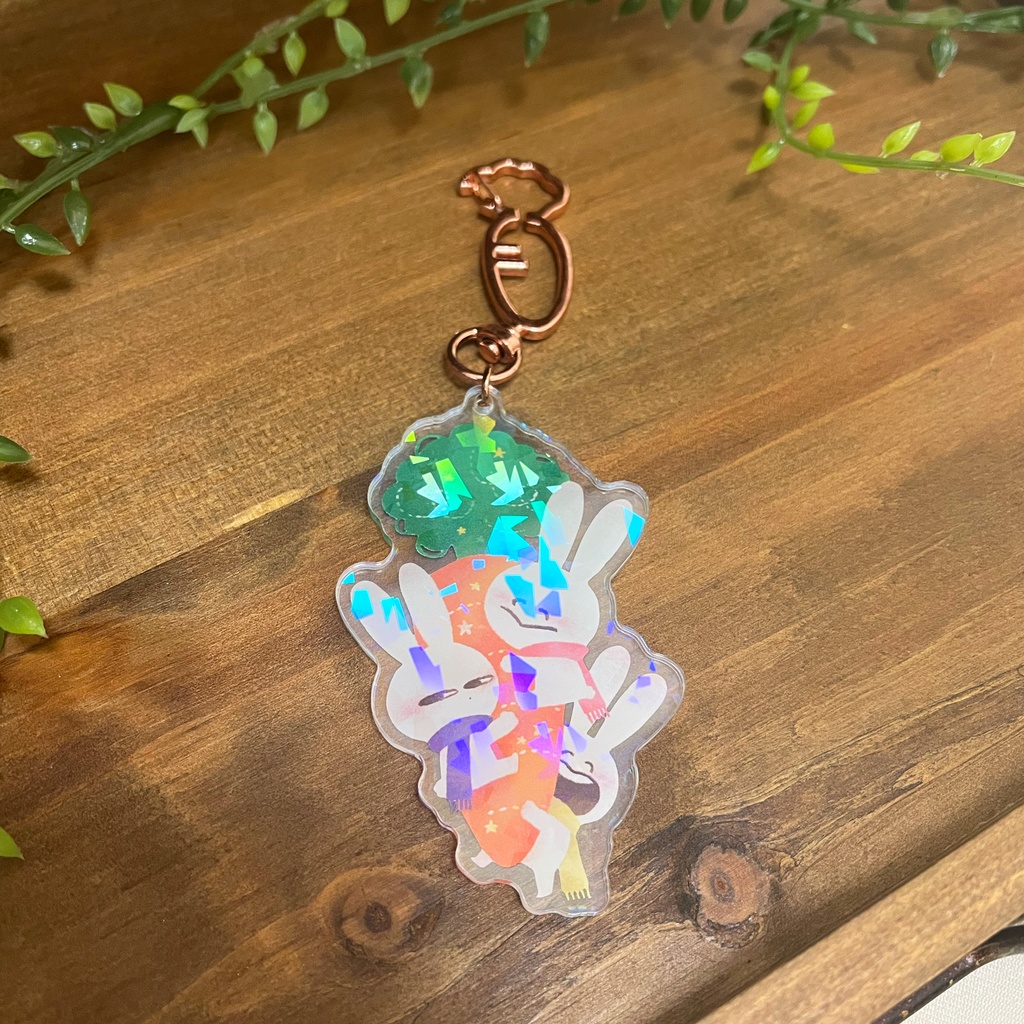 にんじんだいすき！うさアクリルキーホルダー