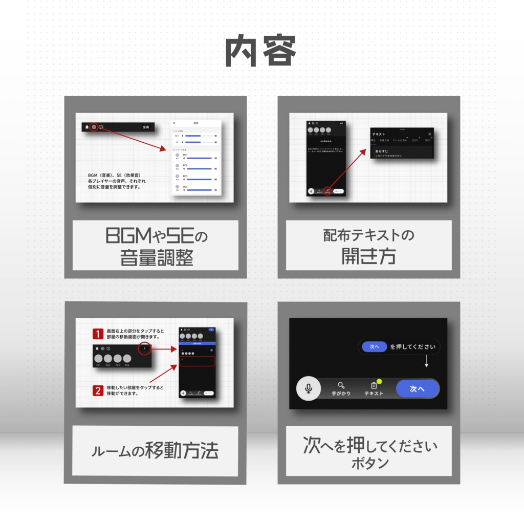 【非公式】「ウズ」で操作を説明するための画像【無料】