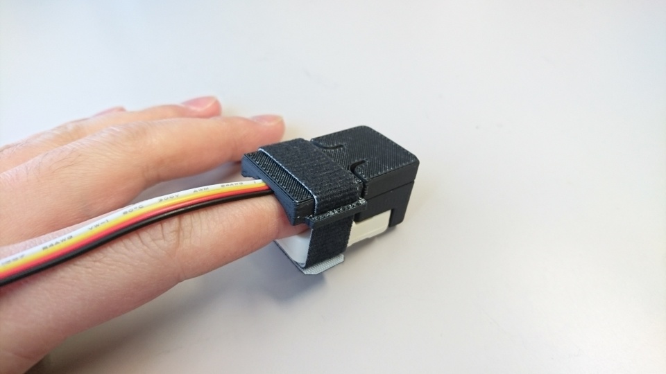 「M5Stack用心拍センサユニット」指クランプ化キット(STLデータ)