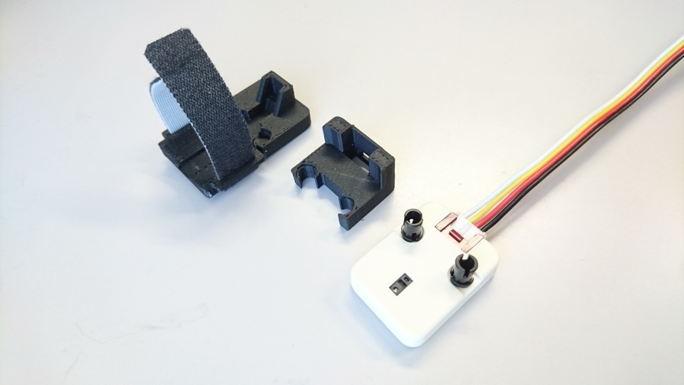 「M5Stack用心拍センサユニット」指クランプ化キット(STLデータ)