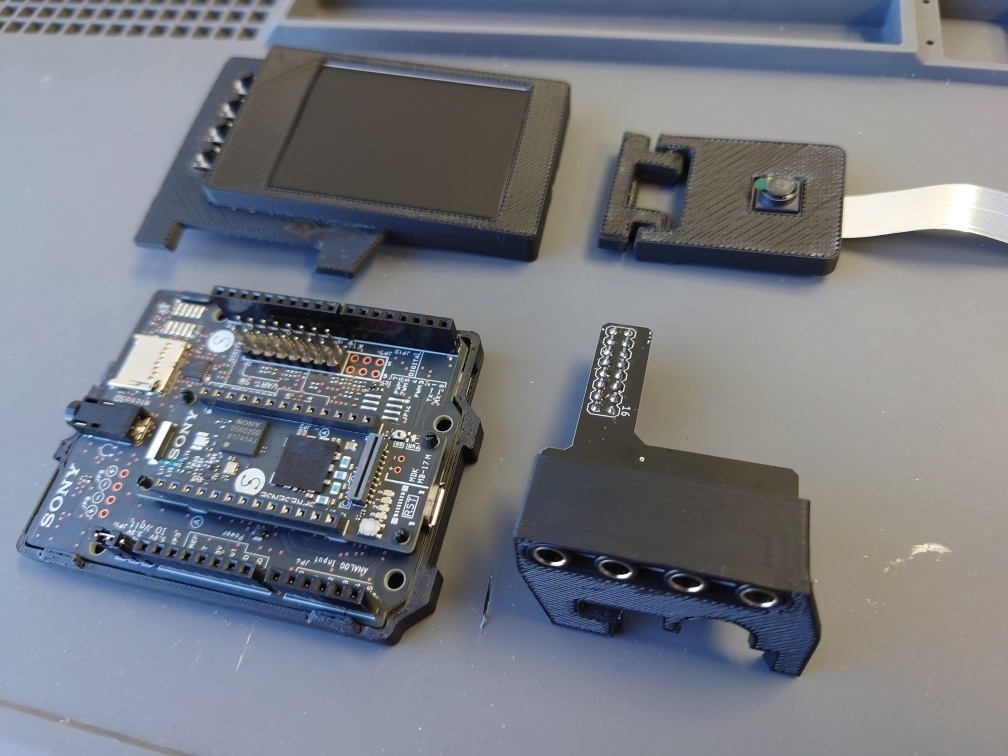 Spressenseケース(拡張ボード / Mic&LCD KIT / カメラボード用、STLデータ)