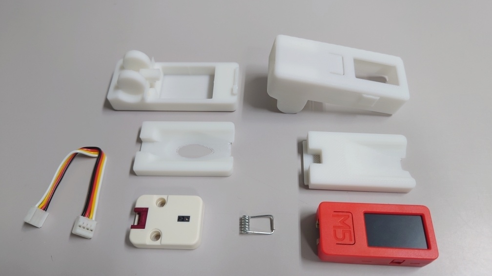 クランプ型パルスオキシメータDIYキット(M5StickC Plus + 心拍センサユニット使用)(STLデータ)