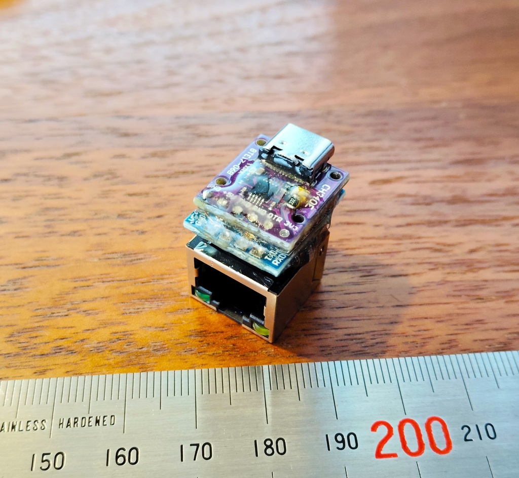 小型USBシリアル(Type-C~RJ45)