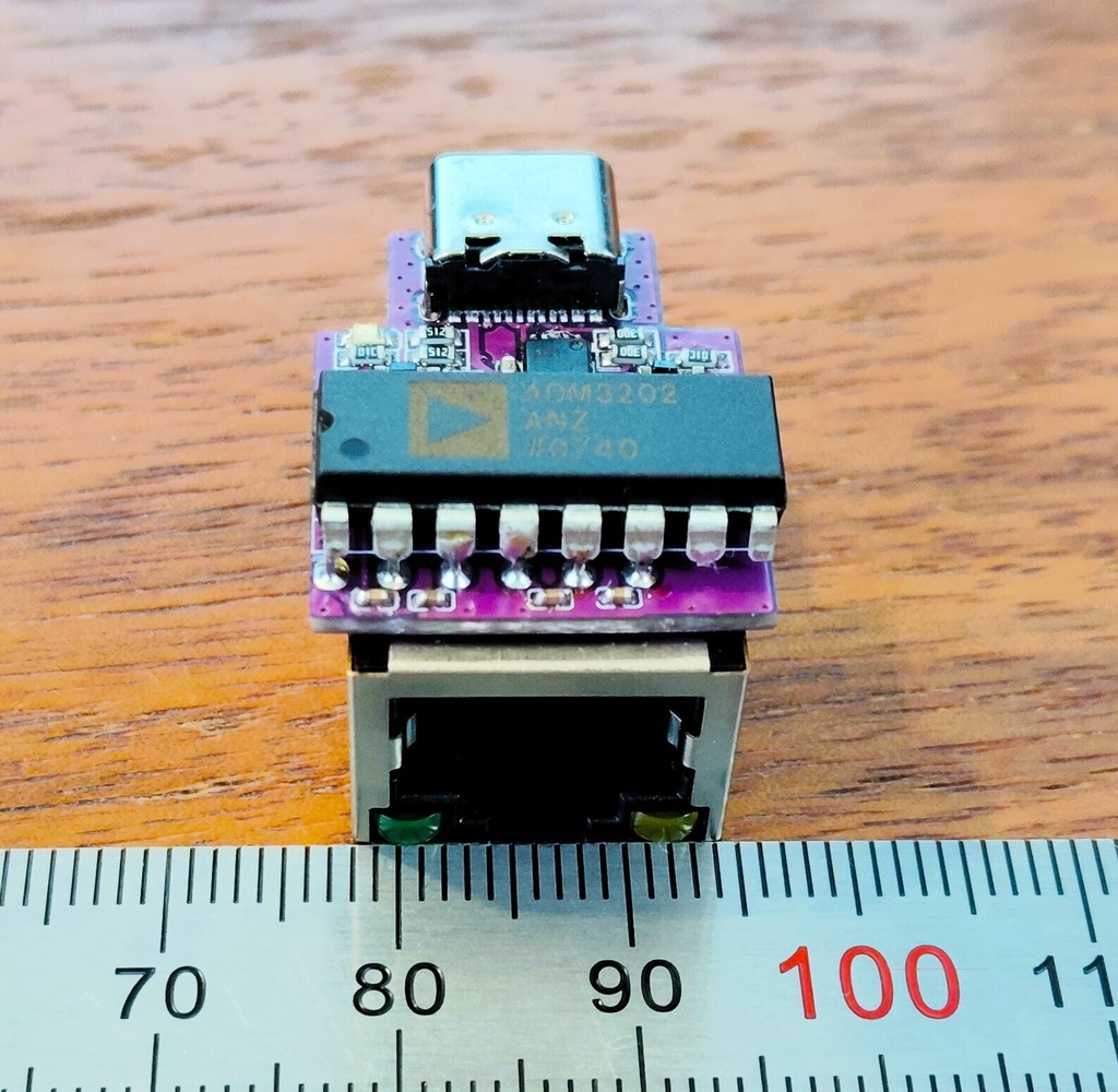 【ジャンク】小型USBシリアル(Type-C~RJ45)