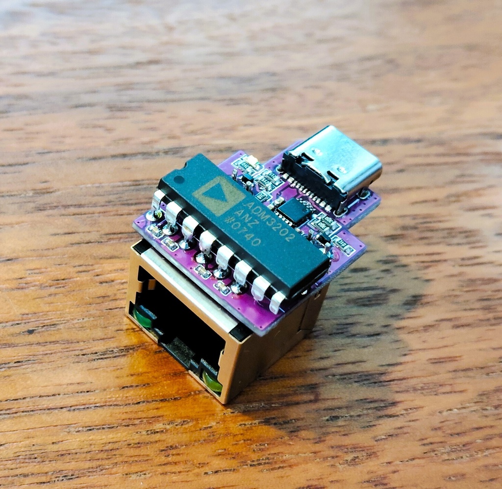 【ジャンク】小型USBシリアル(Type-C~RJ45)