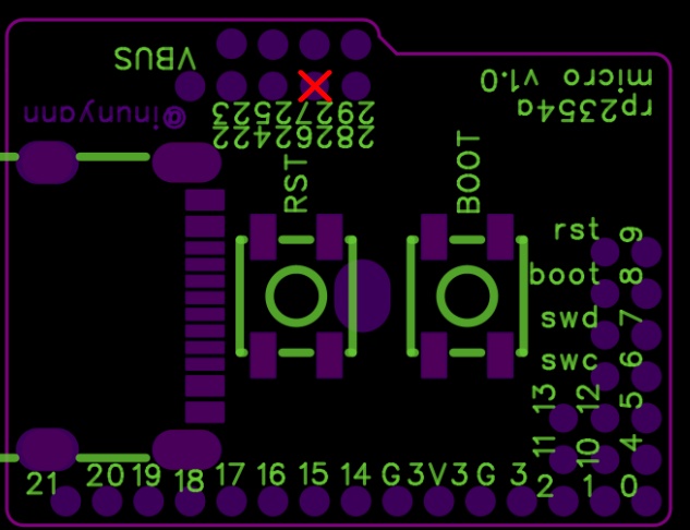 小型RP2354A開発ボード(Raspberry Pi Pico 2互換機)
