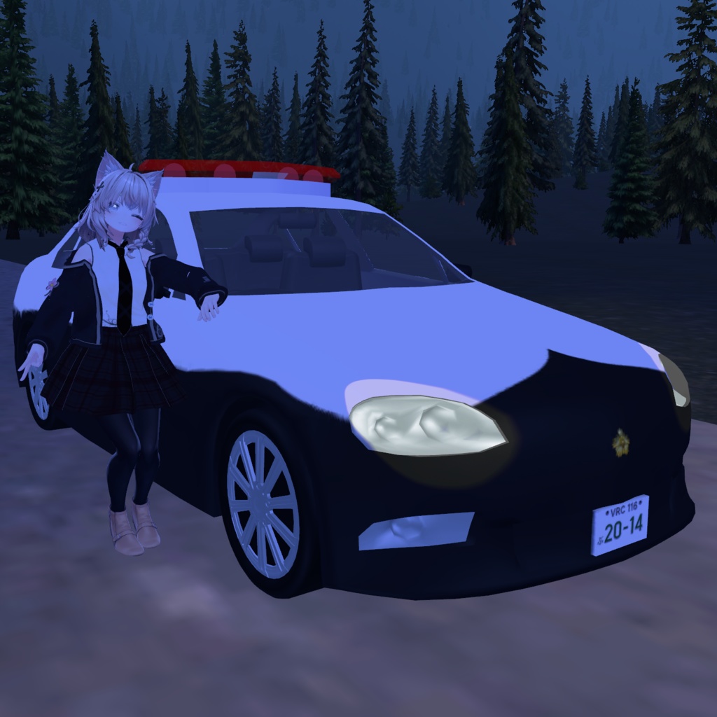 【MA対応】パトカー乗車ギミック 【VRCアバター用】