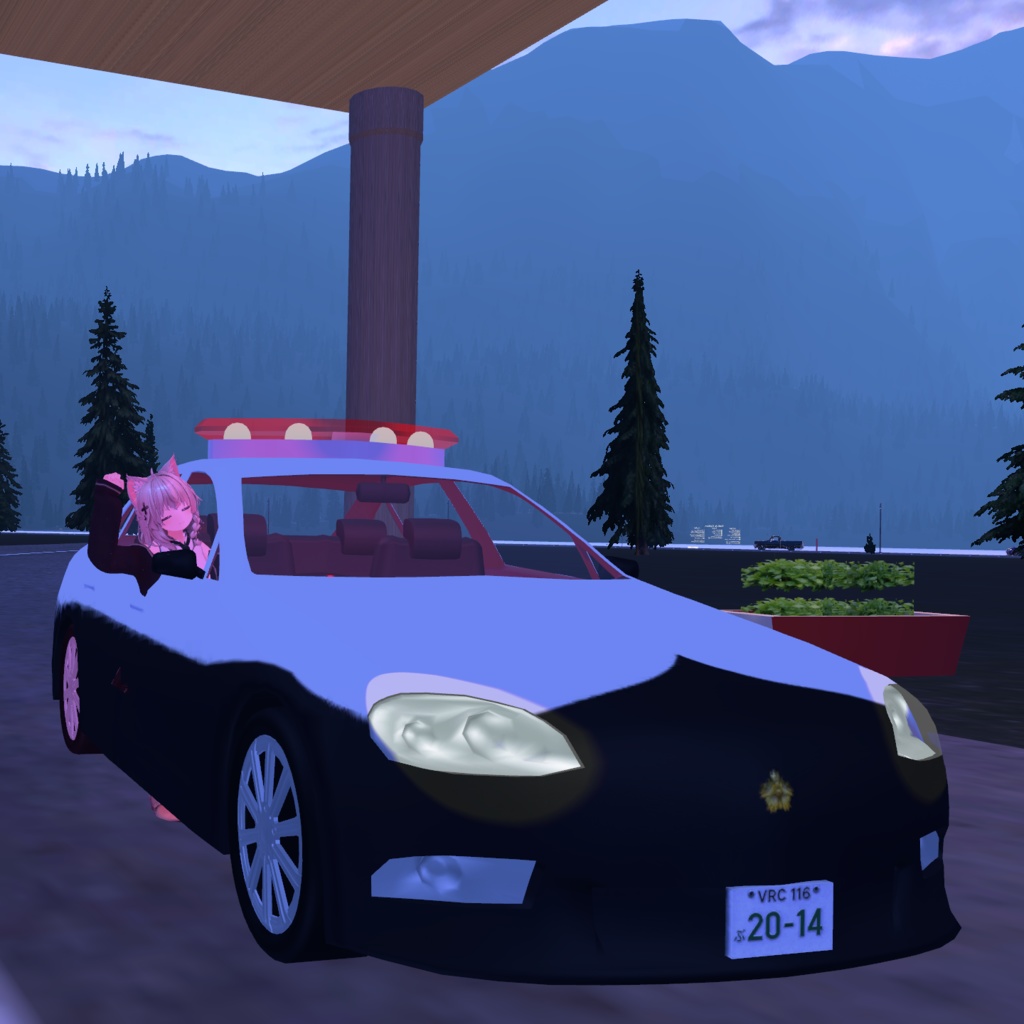 【MA対応】パトカー乗車ギミック 【VRCアバター用】