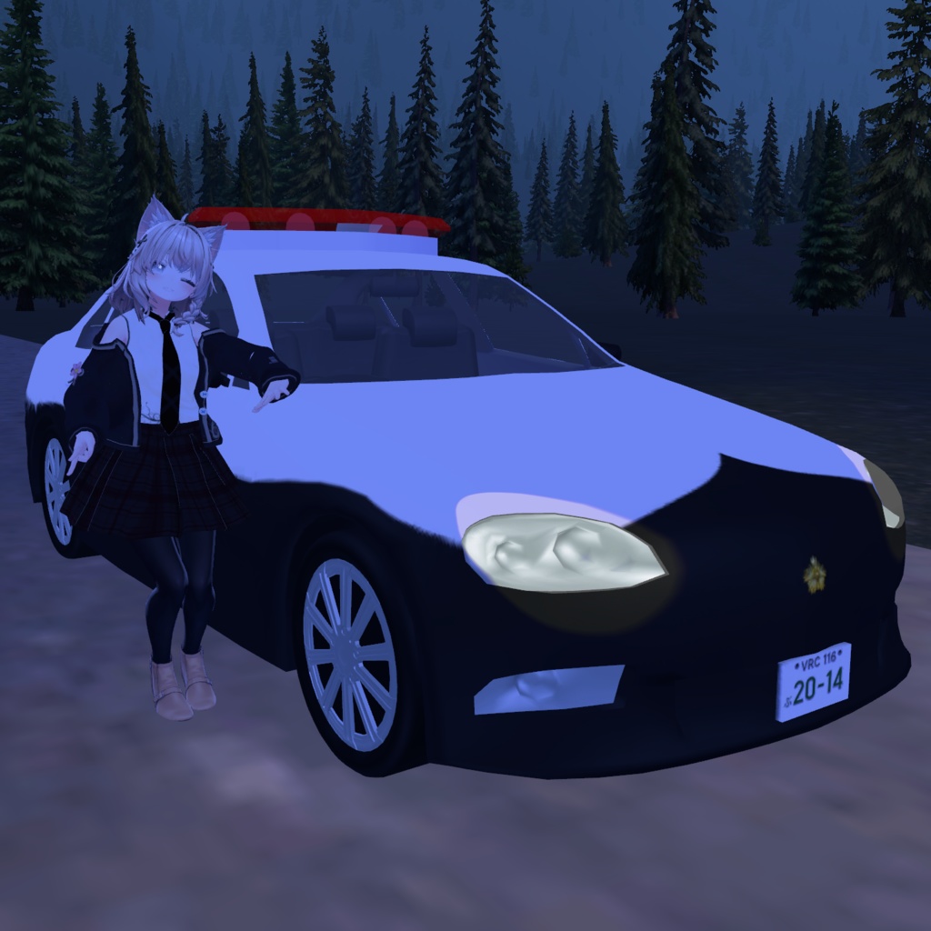 【MA対応】パトカー乗車ギミック 【VRCアバター用】