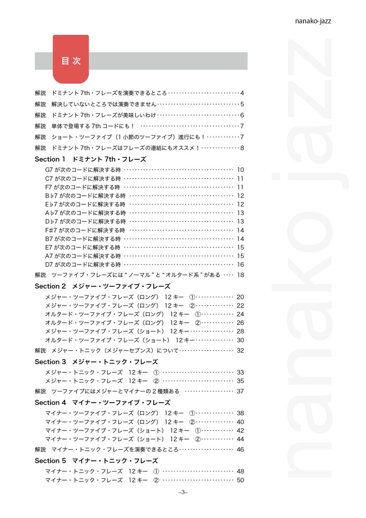 ジャズアドリブフレーズ集 Vol.3 ダウンロード版